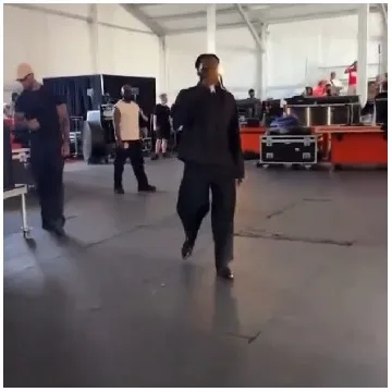 People in Backstage Rehearsal Space
