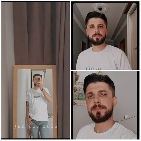 Man Taking Selfie and Close-Up Face