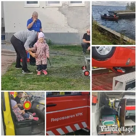 Child Learning with Fire Equipment