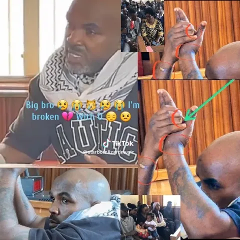 Man in Courtroom with Handcuffs