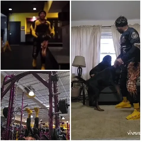 Gym Activities and Home with Dog