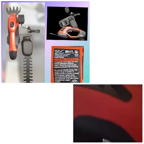Garden Tool Set with Warning Label