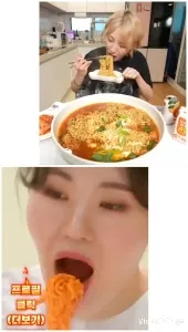 Eating Ramen at Kitchen Table