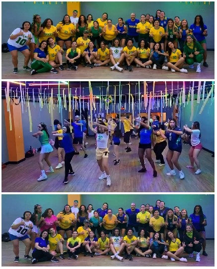 Group Activity in Colorful Room