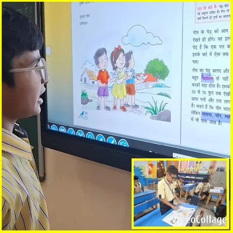 Child Reading in Classroom Setting