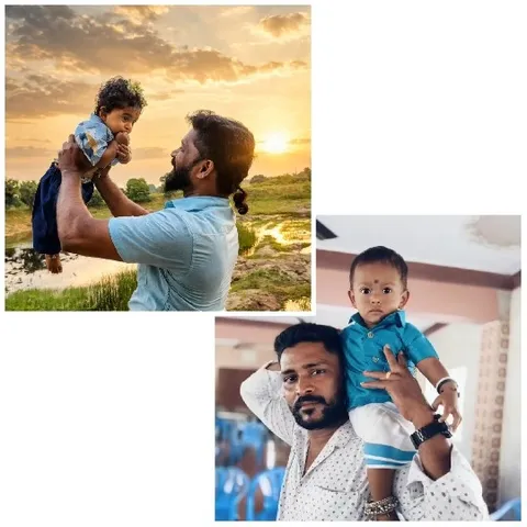Playing with Child at Sunset