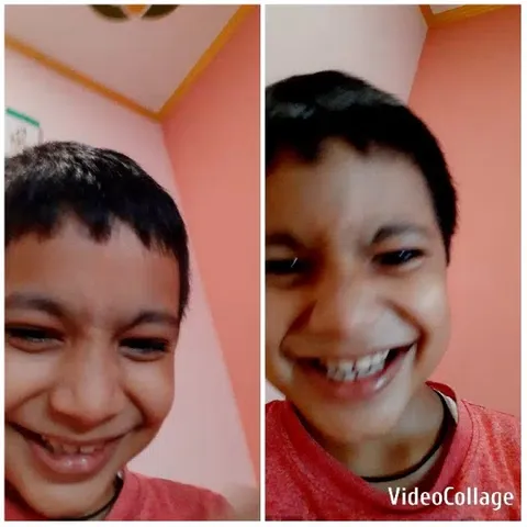 Joyful Child with Pink Wall Background