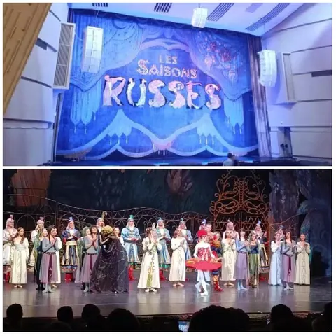 Stage Performance with Applauding Cast