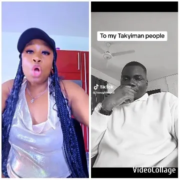 Energetic Woman Gestures in Shiny Top