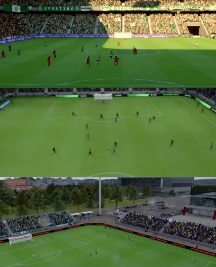 Soccer Game Action in Three Frames