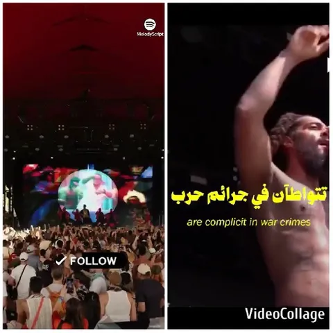 Crowd at Concert, Man with Message