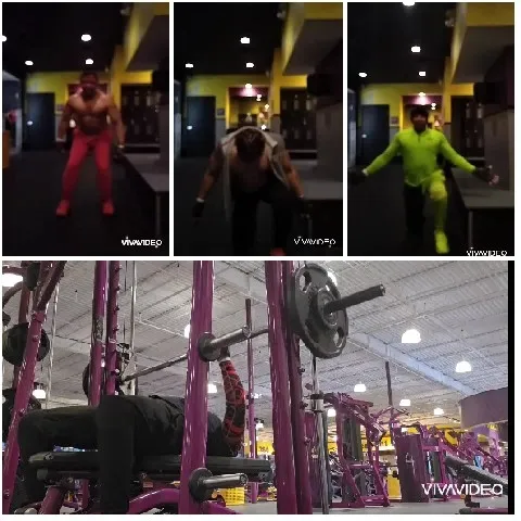 Gym Workout in Colorful Outfits
