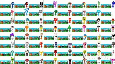 Colorful Cartoon Characters Display