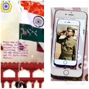 Indian Flag and Military Salute