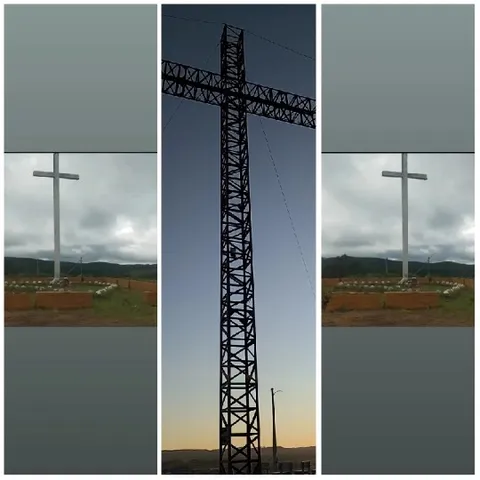 White Crosses on Landscaped Hill