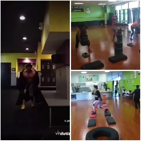 Gym Scenes of Exercise and Aerobics