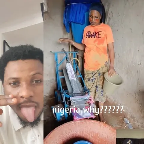 Selfie and Woman with Machine