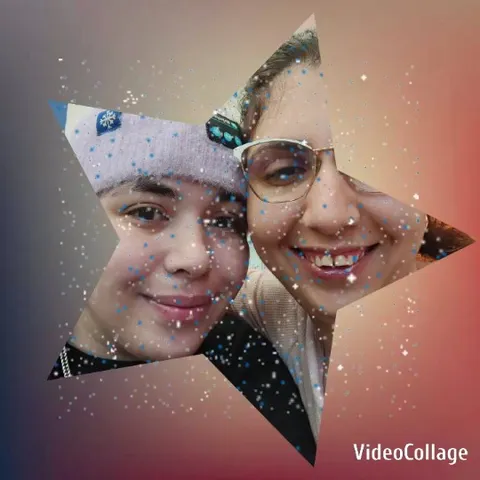 Star-Shaped Smiling Faces with Snow