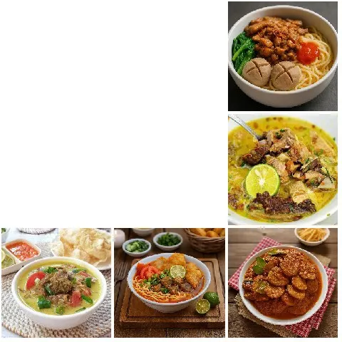 Variety of Noodle Dishes Displayed