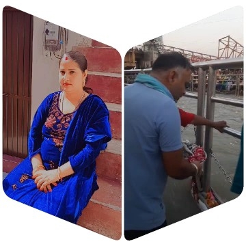 Woman in Traditional Outfit by Water