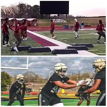 Athletes Practicing on the Field