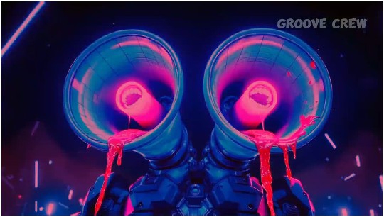 Futuristic Speakers with Neon Lights