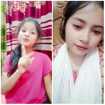 Young Women Posing with Gestures