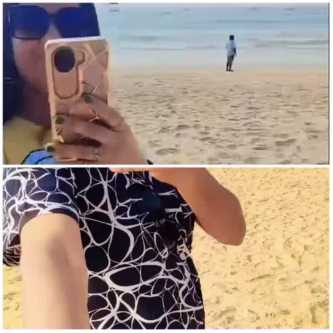 Beach Selfie and Patterned Shirt