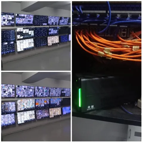 Control Room with Security Feeds