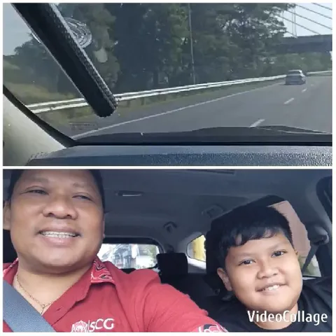 Road View from Inside a Car