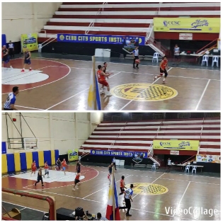Basketball Game in Indoor Arena