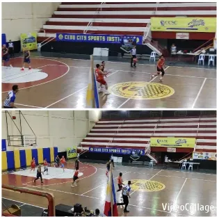 Basketball Game in Indoor Arena