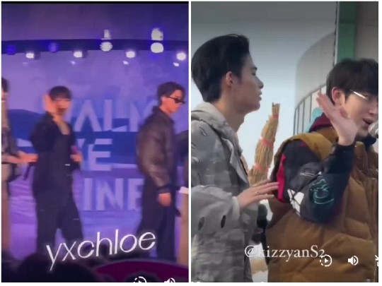 Stage Performance and Friendly Gesture