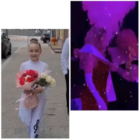 Walking with Flowers and Stage Performance