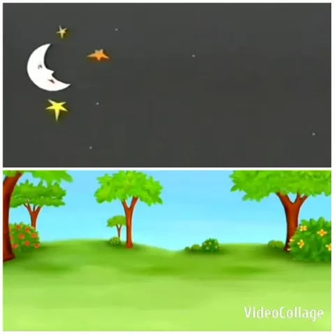 Moonlit Park with Cartoon Elements