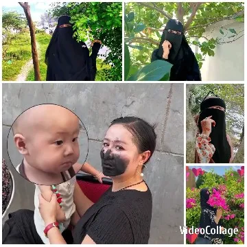 Women in Niqabs Among Trees