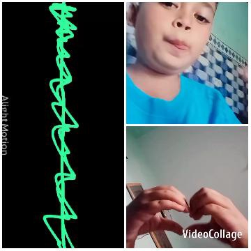 Child with Squiggly Line and Heart