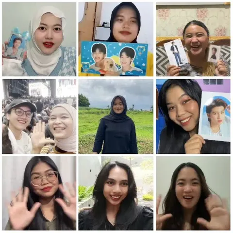 Nine People Smiling and Waving