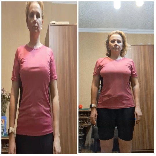 Woman in Pink Shirt at Home