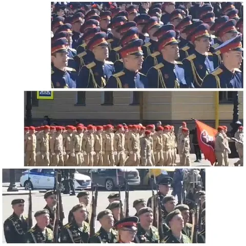Military Parade in Three Sections