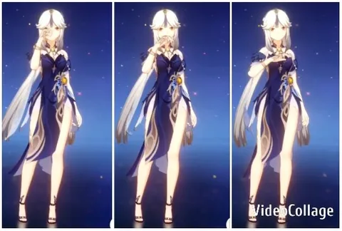 Anime Character in Blue Dress