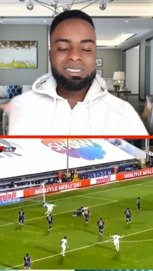 Smiling Man and Soccer Match