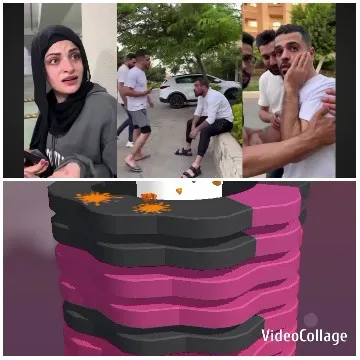 Surprised Woman and Group Conversation