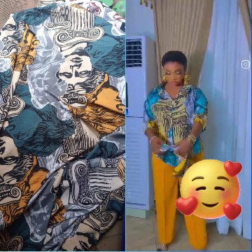 Colorful Outfit Matches Artistic Fabric