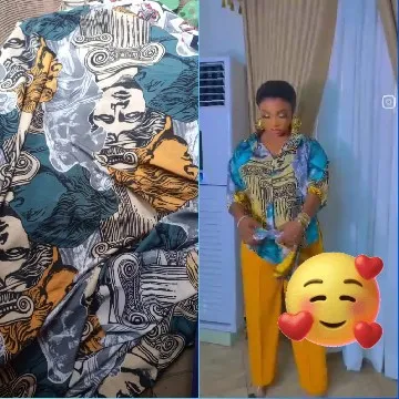 Colorful Outfit Matches Artistic Fabric
