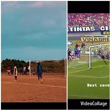 Soccer Match on Dirt Field