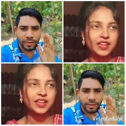 Man Outdoors and Woman Indoors