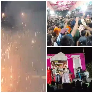 Fireworks, Crowd, and Live Performance