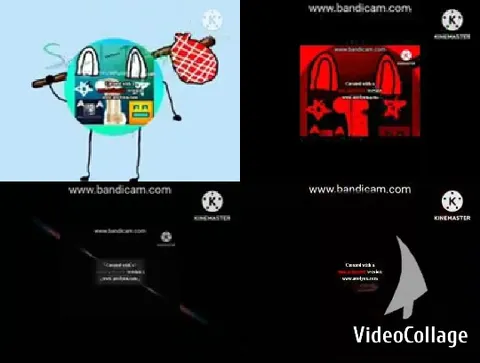 Cartoon Character and Abstract Shapes