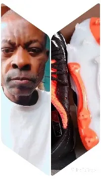 Close-Up Face and Sports Shoes